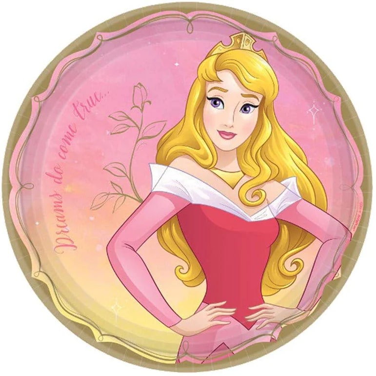 My Party Centre - Disney Aurora Paper Plates 9In, 8Pcs