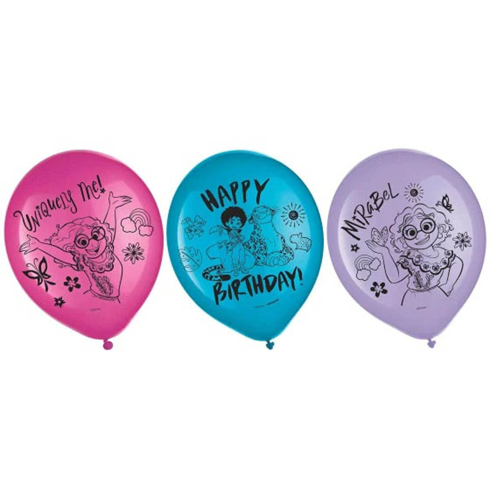 Disney Encanto - Printed Latex Balloons 12Inches, 6Pcs
