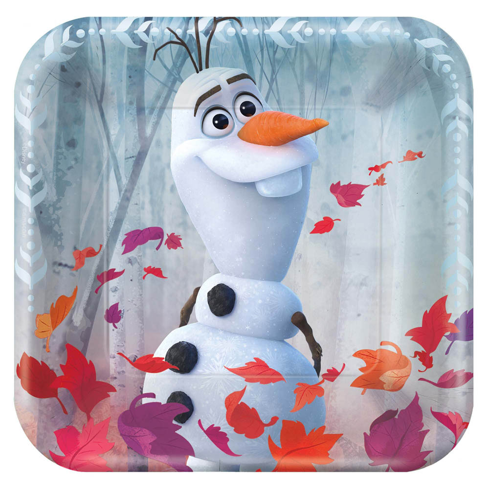 My Party Centre - Disney Frozen 2 7" Metallic Square Plate 8 pcs