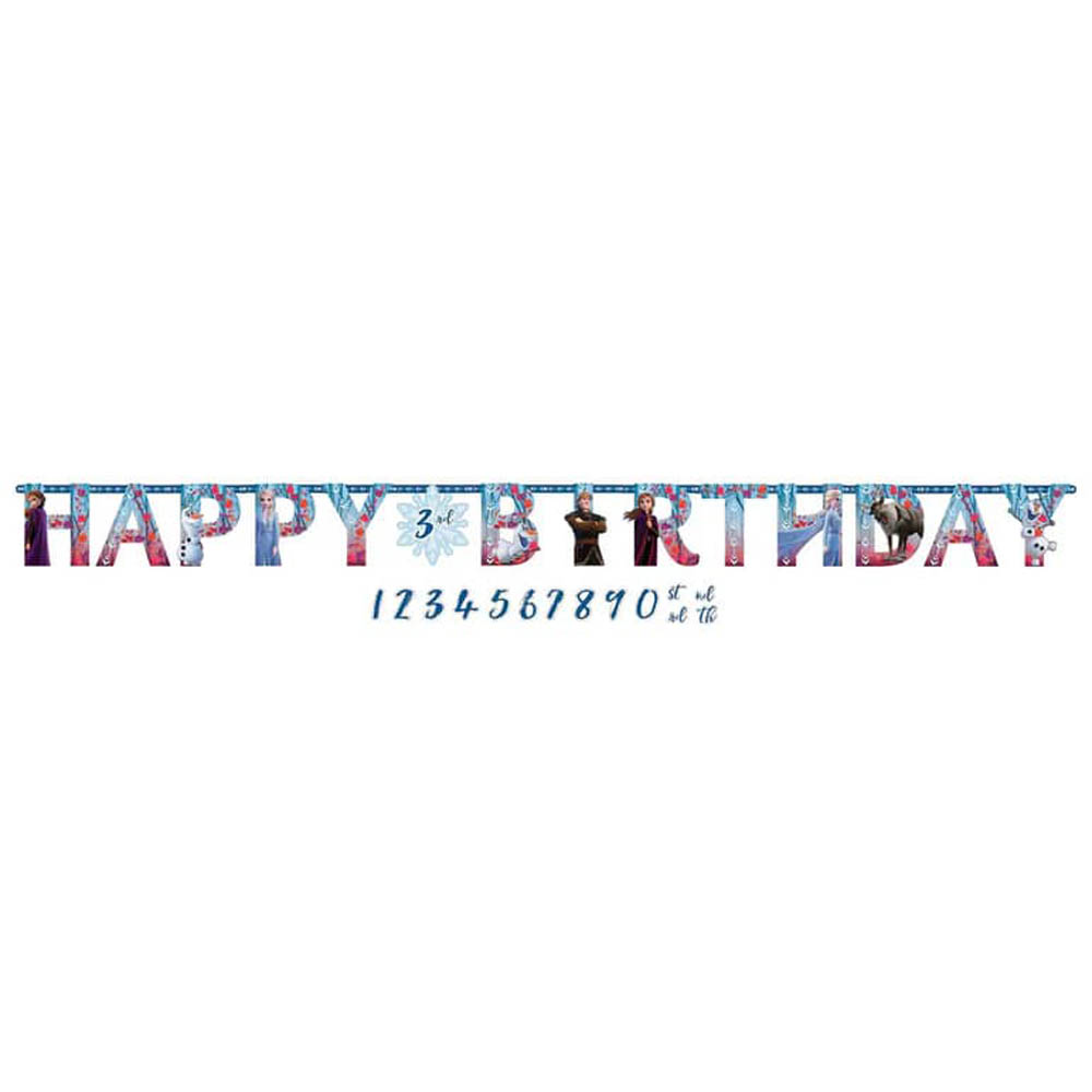 My Party Centre - Disney Frozen 2 Jumbo Add-An-Age Letter Banner