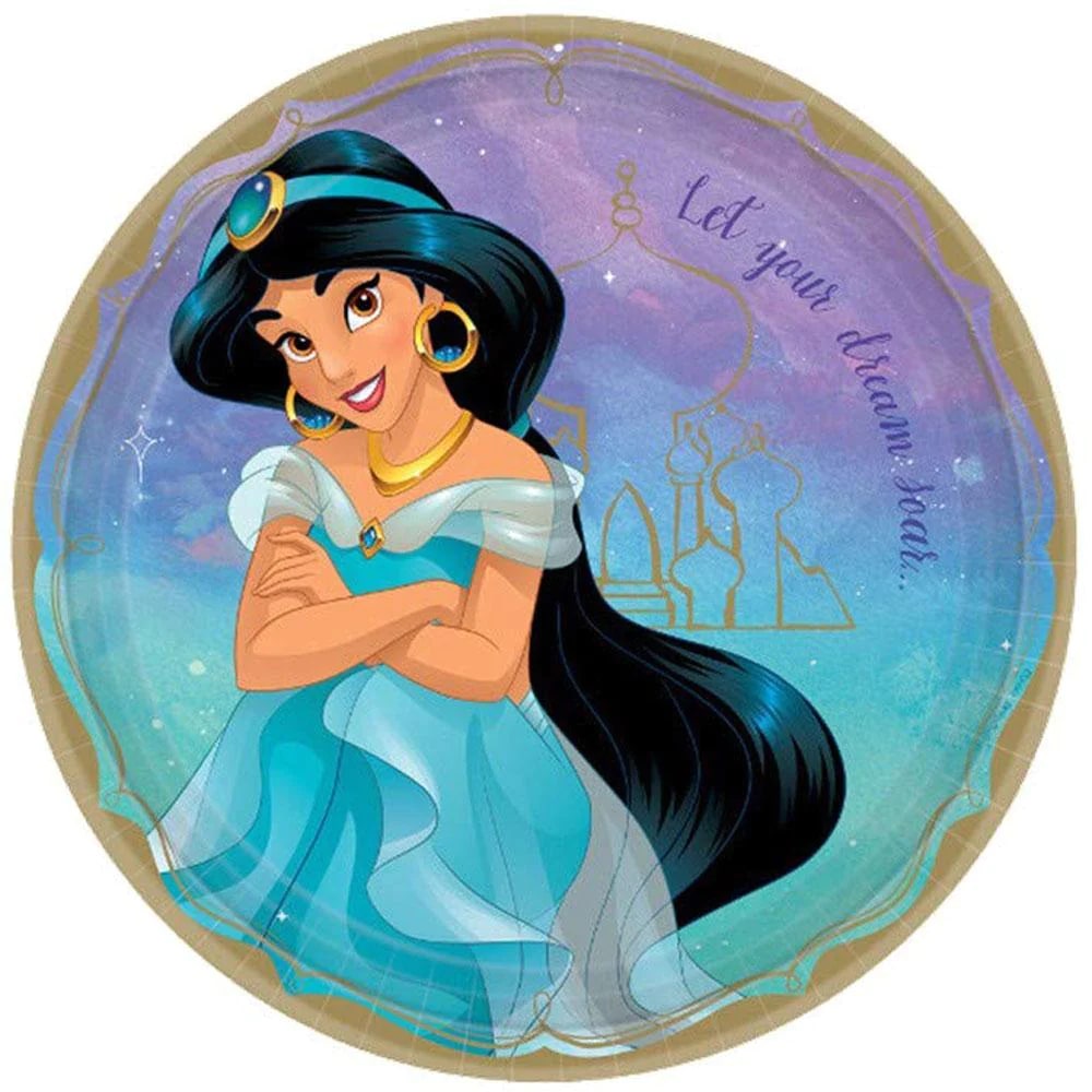 My Party Centre - Disney Jasmine Paper Plates 9In, 8Pcs