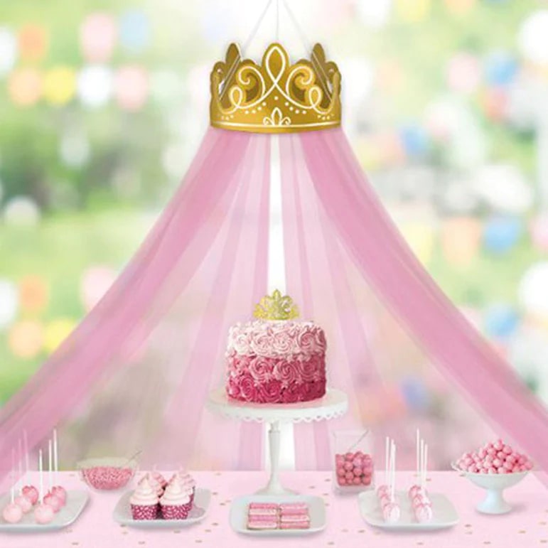 My Party Centre - Disney Princess Gold Crown With Pink Tulle