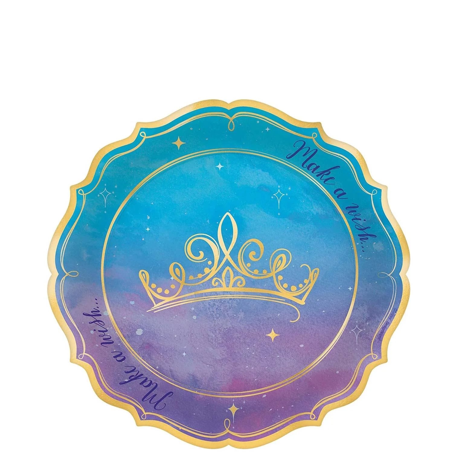 My Party Centre - Disney Princess Metallic Square Plates 7In