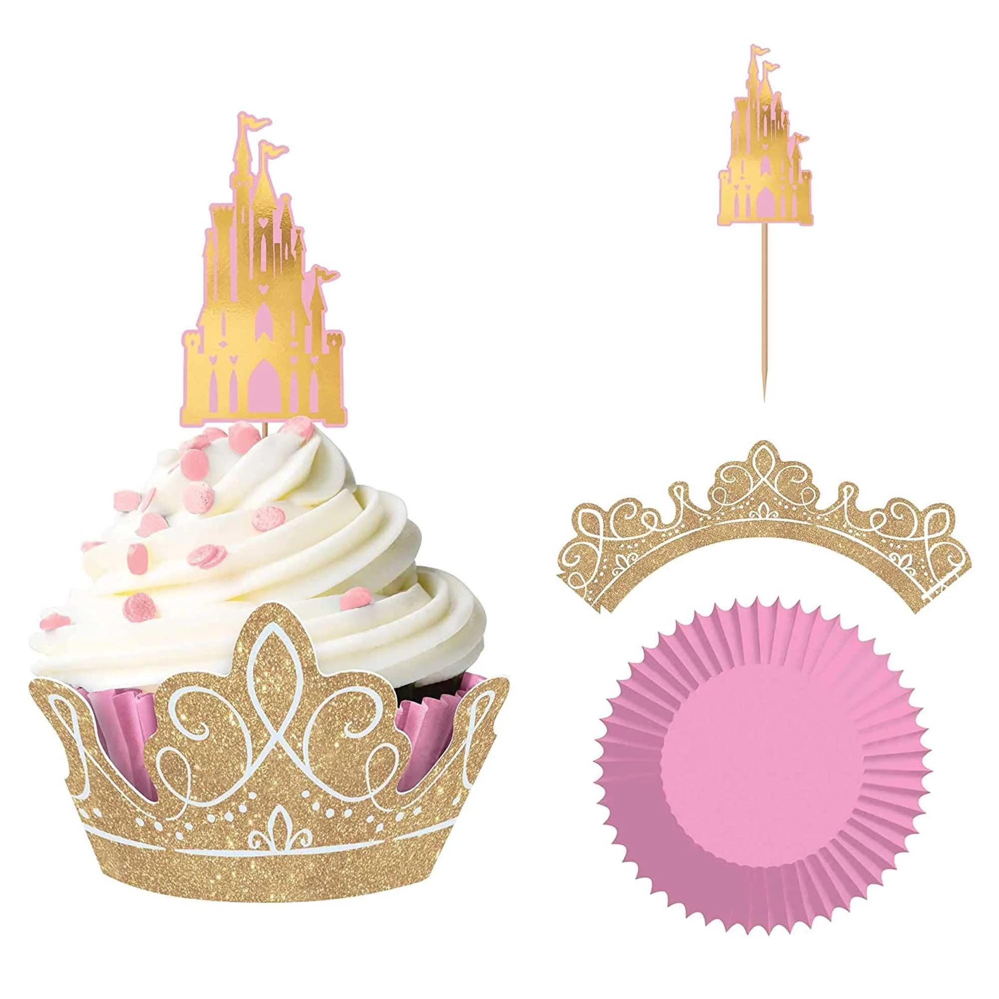 My Party Centre - Disney Princess Once Upon A Time Hot Stamped Cupcake Kit 24Pcs