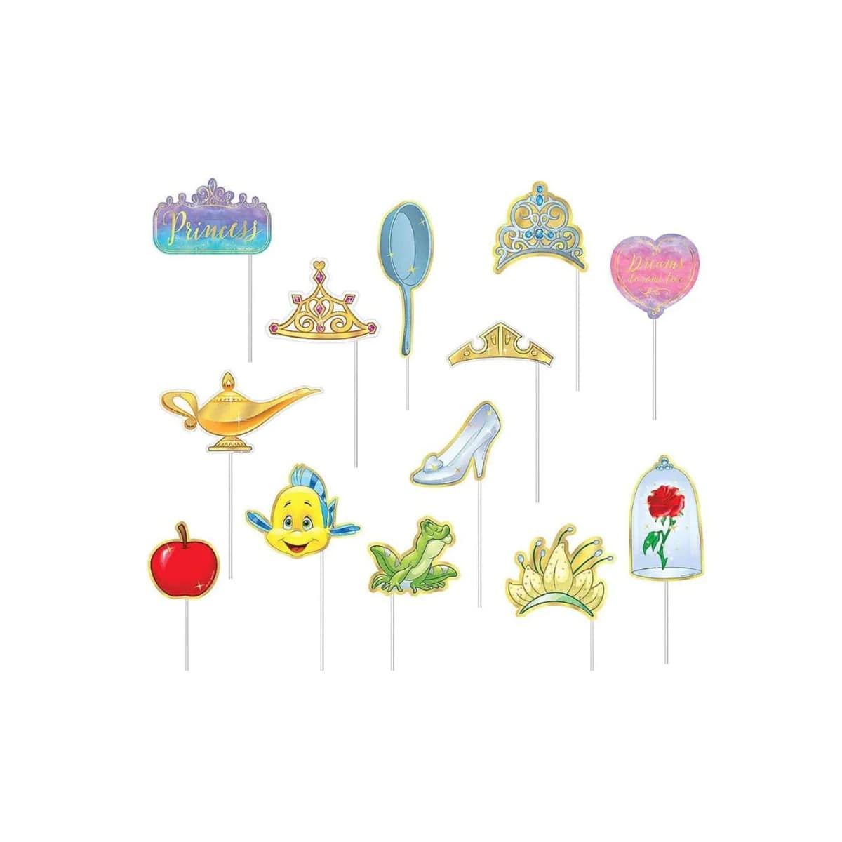 My Party Centre - Disney Princess Once Upon A Time Photo Props Kit, 13Pcs