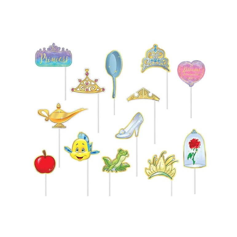 My Party Centre - Disney Princess Once Upon A Time Photo Props Kit, 13Pcs