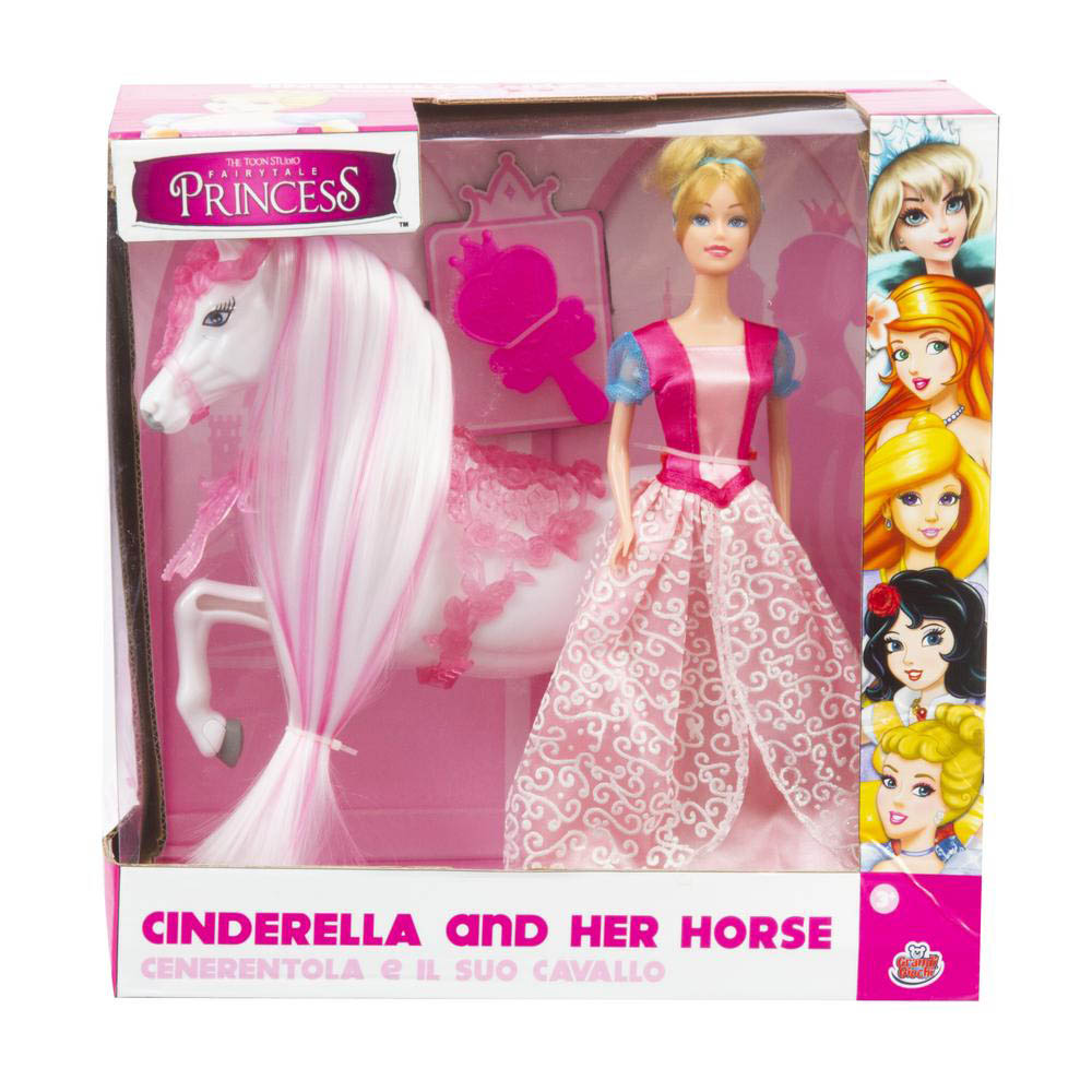 Grandi Giochi - Princess Cinderella 30Cm With Horse (Gg03022E)