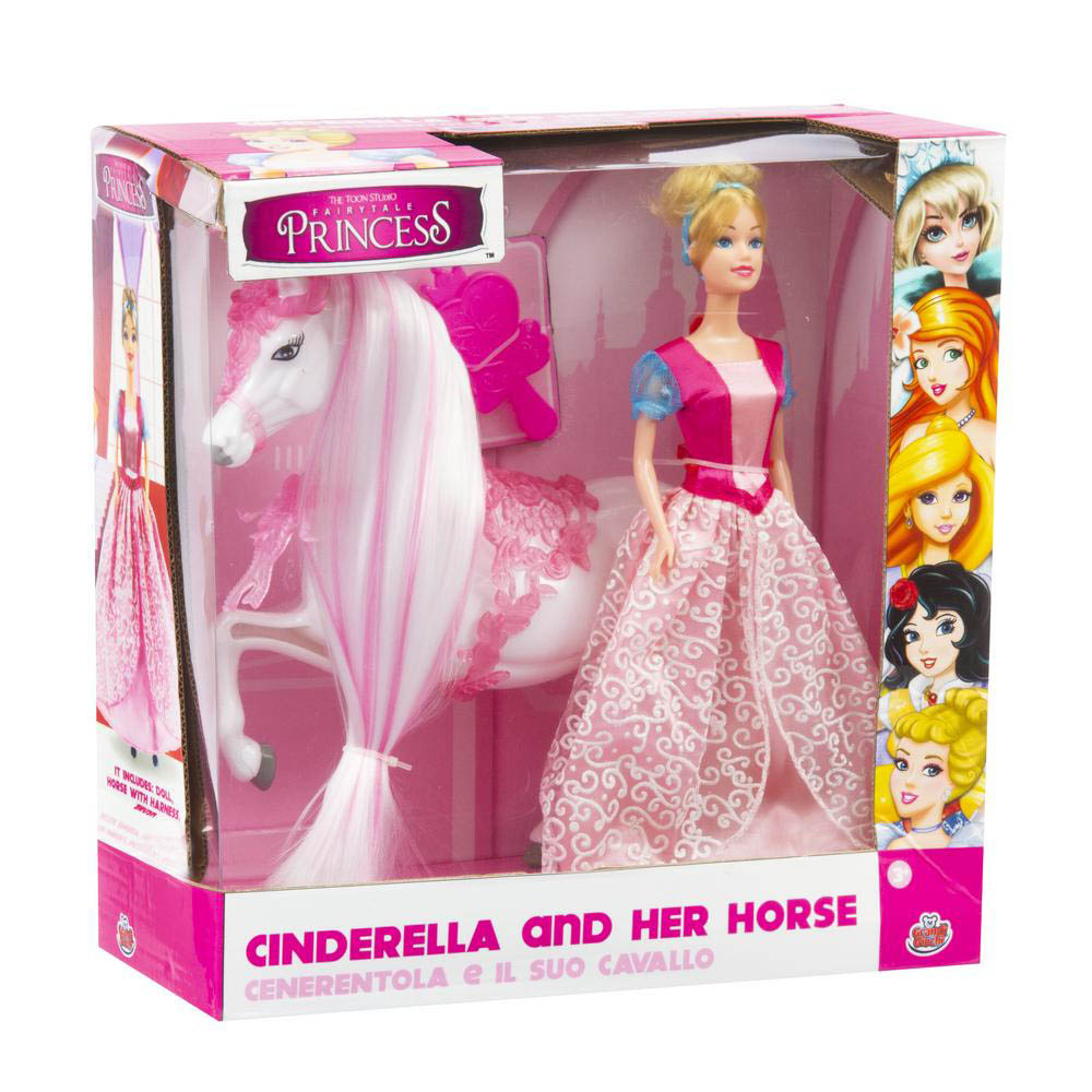 Grandi Giochi - Princess Cinderella 30Cm With Horse (Gg03022E)