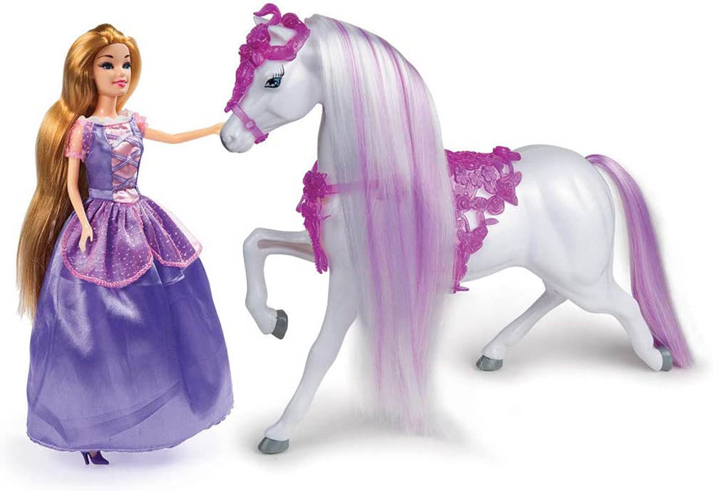 Grandi Giochi - Princess Rapunzel 30Cm With Horse (Gg03023E)