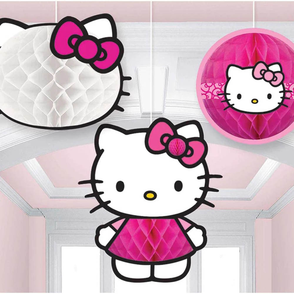 Hello Kitty - Honeycomb Decoration 3Pcs