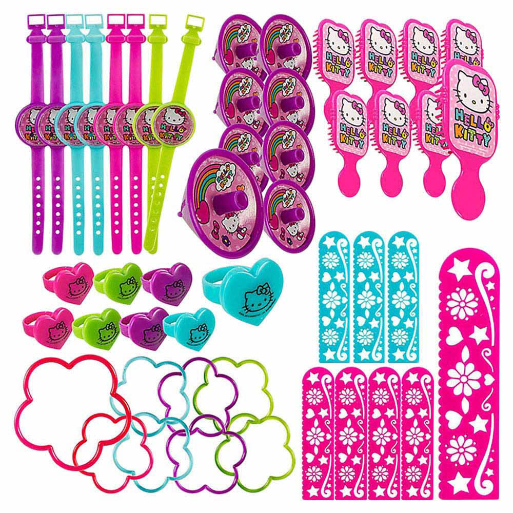 Hello Kitty - Multi Colored Mega Mix Value Pack Favors, 48Pcs