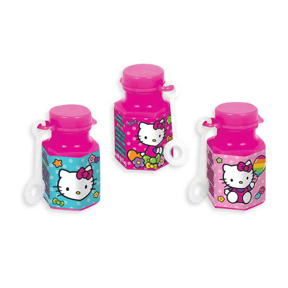 Hello Kitty - Multi Colored Mini Bubble Favors .6Oz , 12Pcs