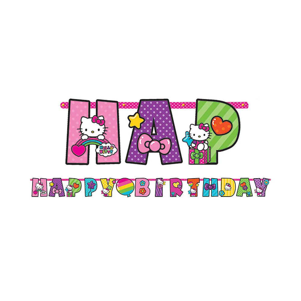 Hello Kitty - Rainbow Add-An-Age Letter Banner