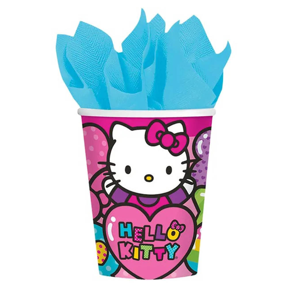 Hello Kitty - Rainbow Cups 9Oz, 8Pcs