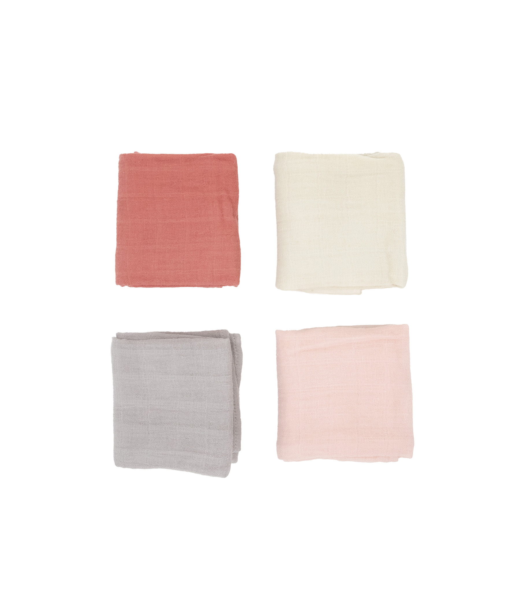 Little Unicorn - Muslin Squares 4 Pack - Rose Petal Set