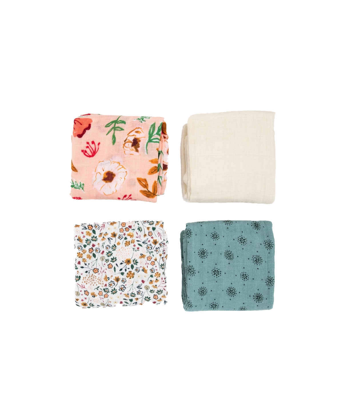 Little Unicorn - Muslin Squares 4 Pack - Vintage Floral Set