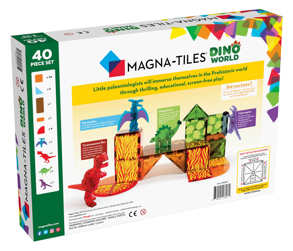 Magna Tiles - Dino World 40-Piece Set