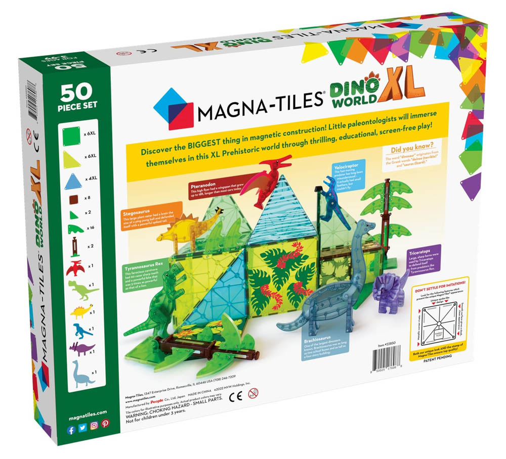 Magna Tiles - Dino World Xl 50-Piece Set