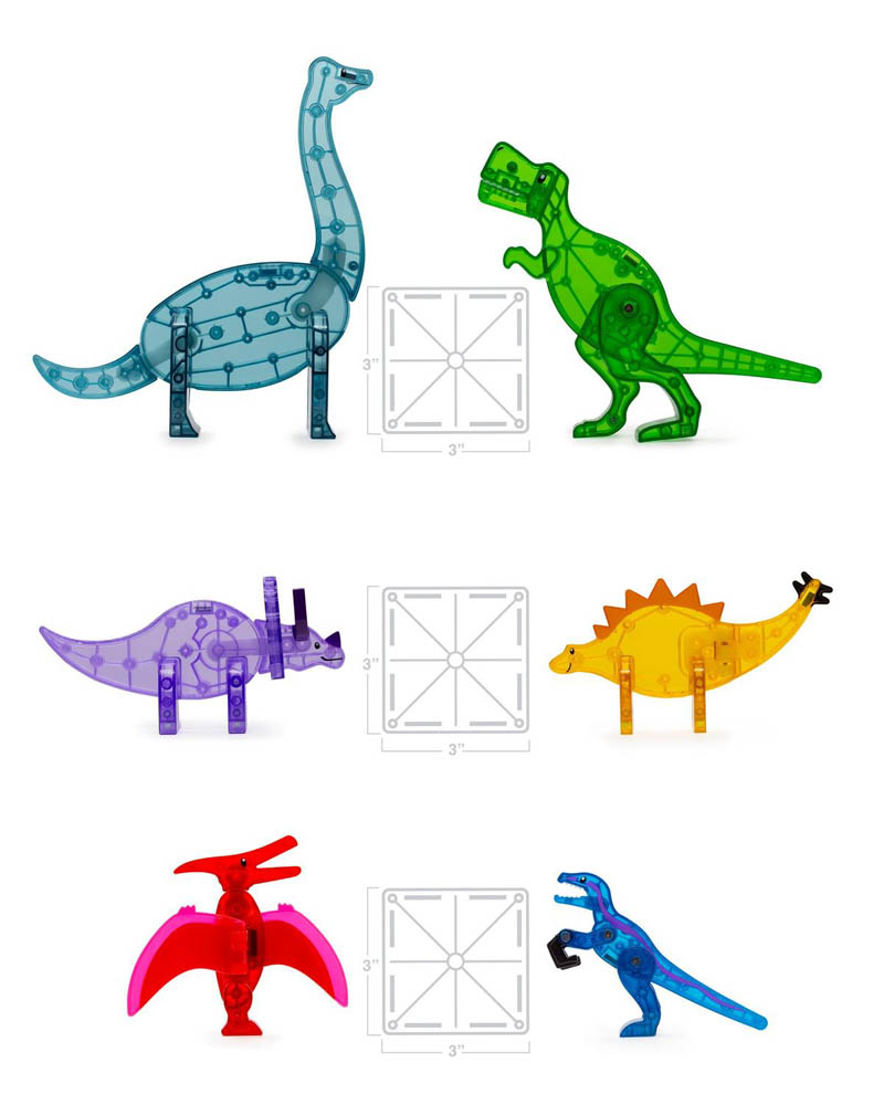 Magna Tiles - Dino World Xl 50-Piece Set