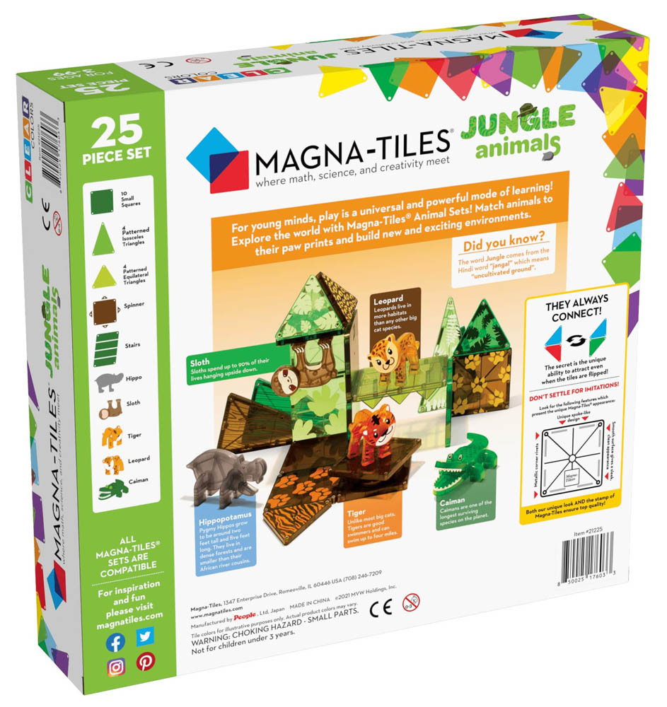 Magna Tiles - Jungle Animals 25-Piece Set