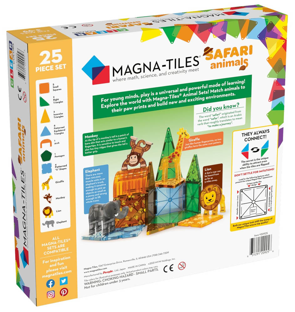 Magna Tiles - Safari Animals 25-Piece Set