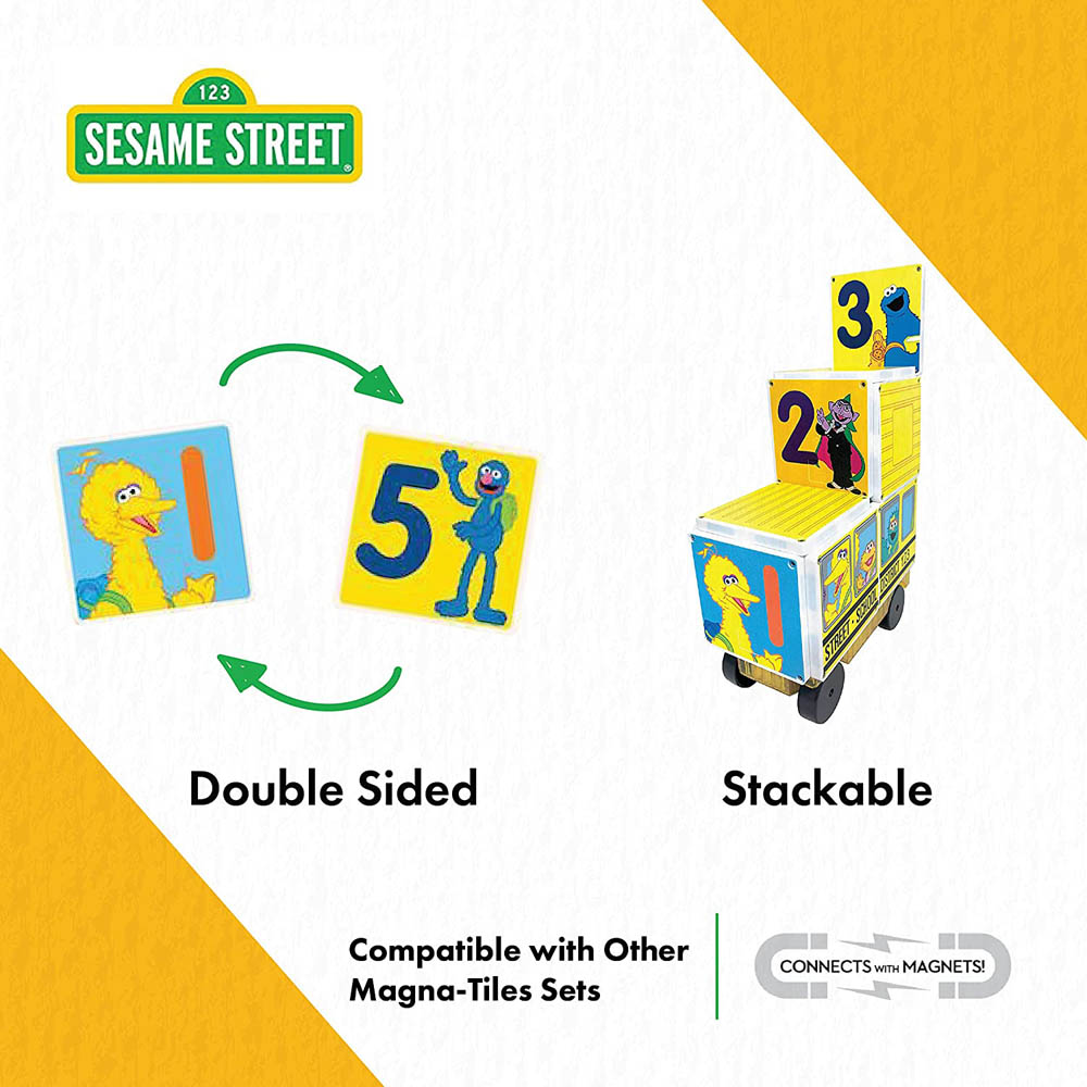 Magna Tiles - Structures Sesame Street School Bus
