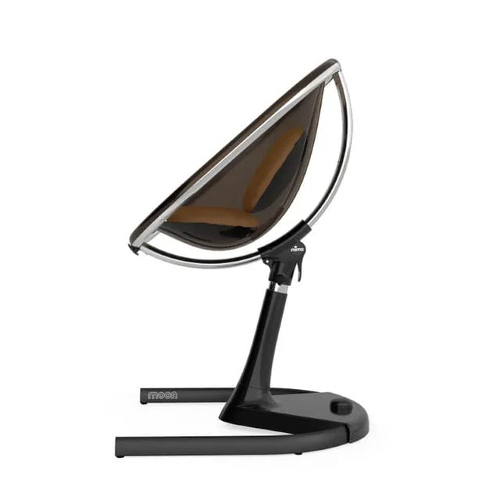 Mima - Moon Full Set (Highchair + Seat Pad + Cushion Set + Footrest) - Camel - Black Frame