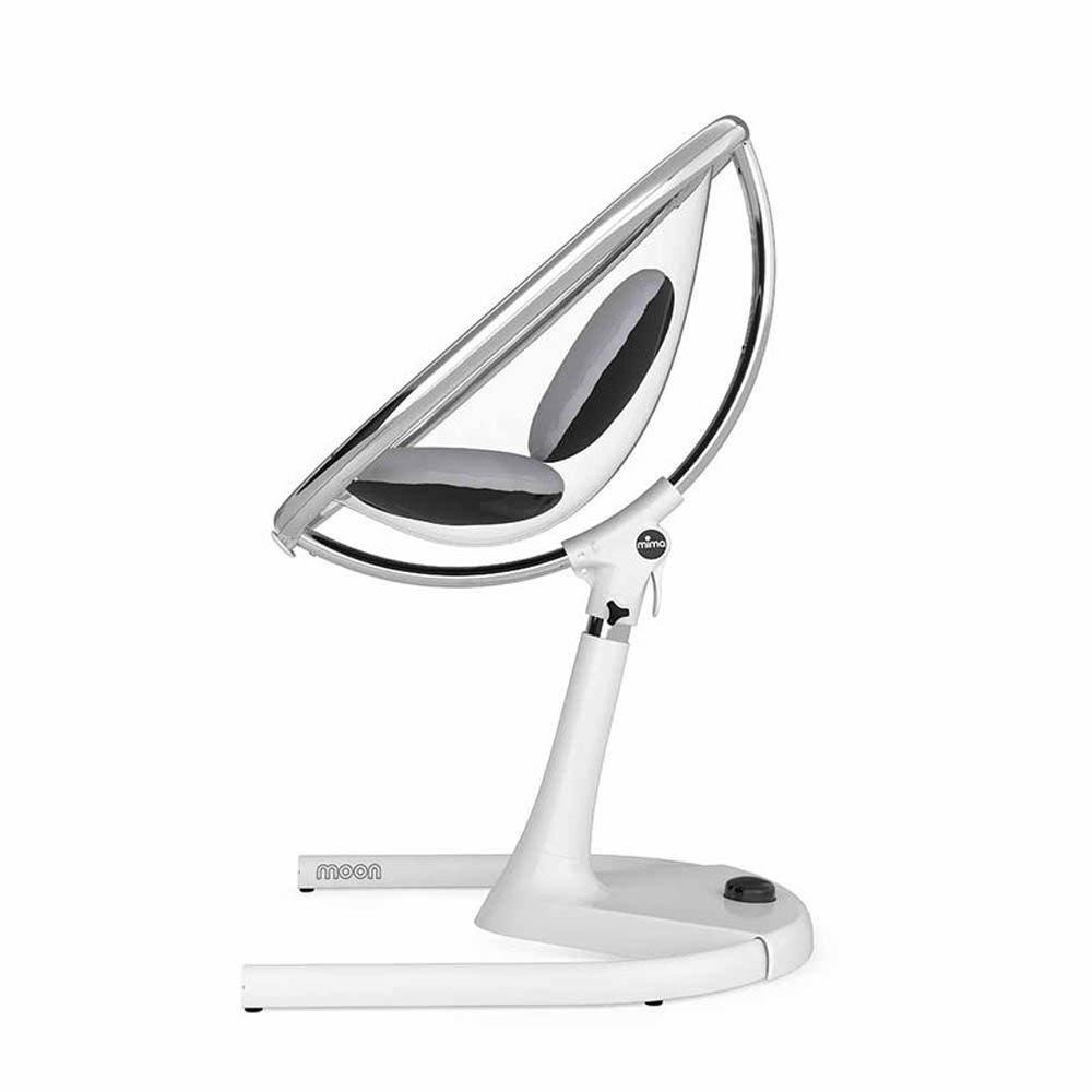 Mima - Moon Full Set (Highchair + Seat Pad + Cushion Set + Footrest) - Silver - White Frame