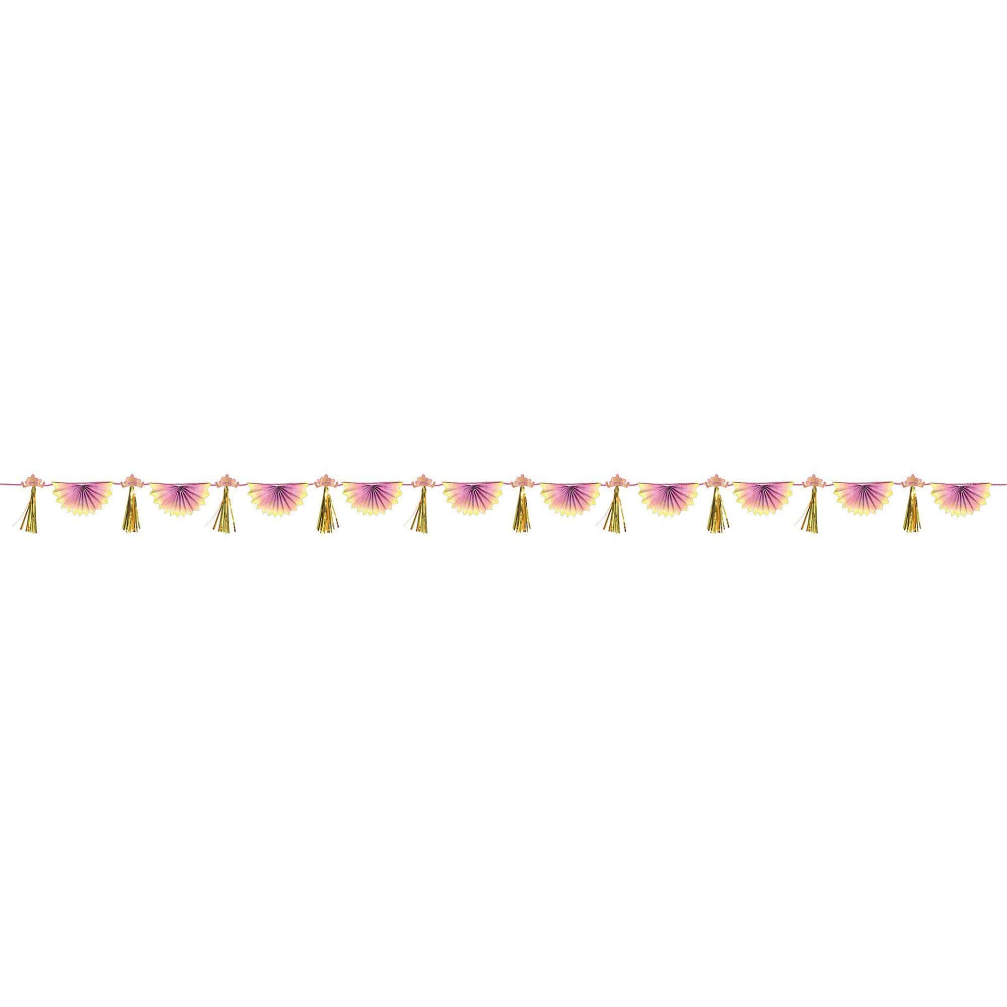 My Party Centre - Princess Once Upon A Time Tassel Garland Fans