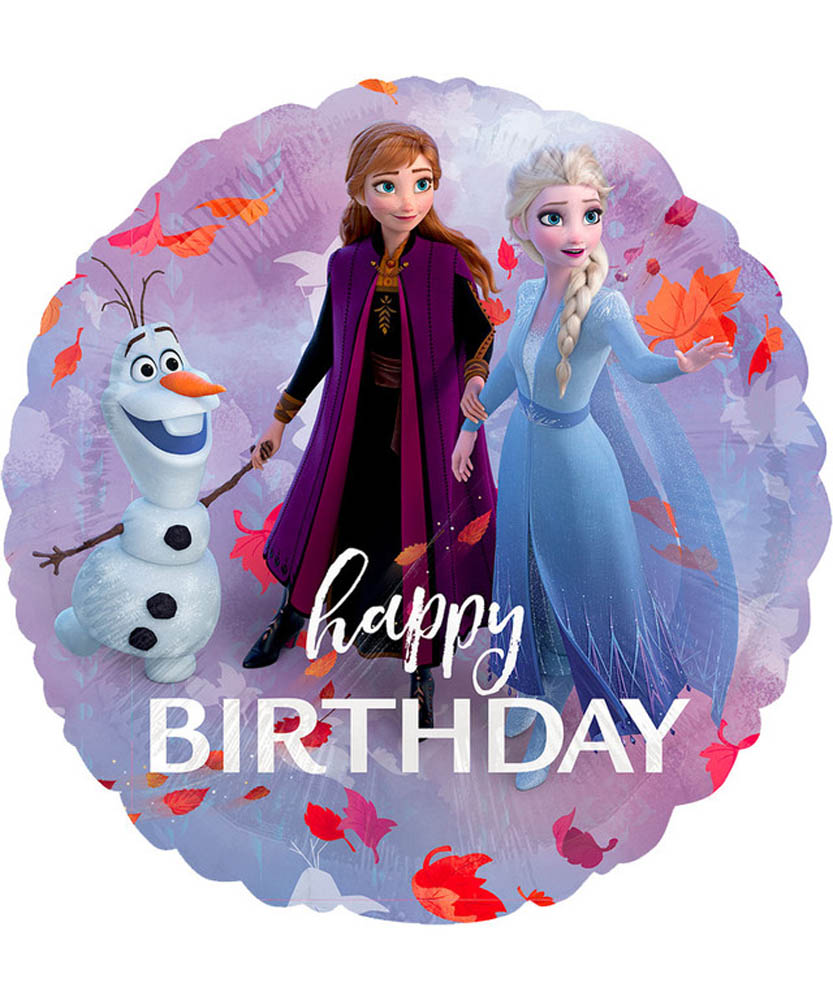 My Party Centre - S60 Frozen 2 Happy Birthday Foil Balloon 18In