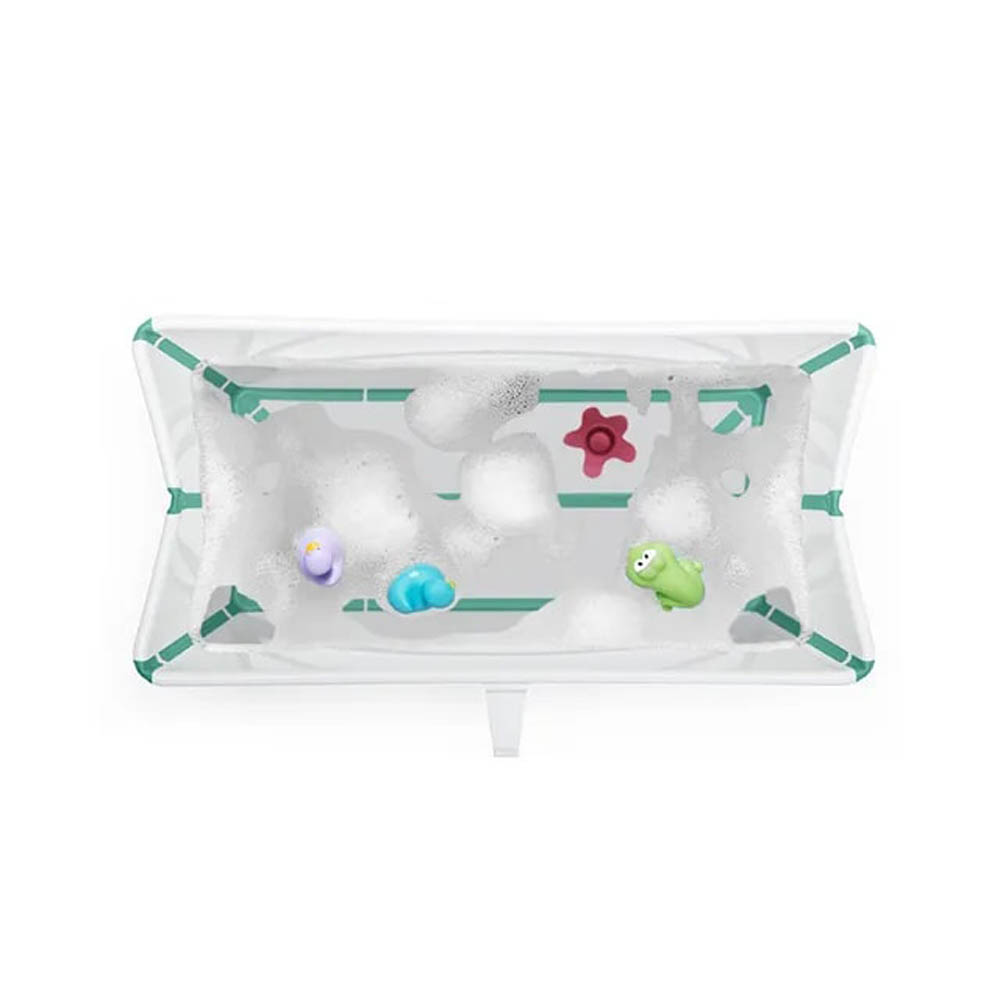 Stokke - Flexi Bath + Newborn Support Bundle - White Aqua
