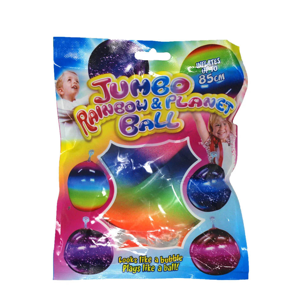Toytally - Jumbo Balloon - Rainbow & Planet