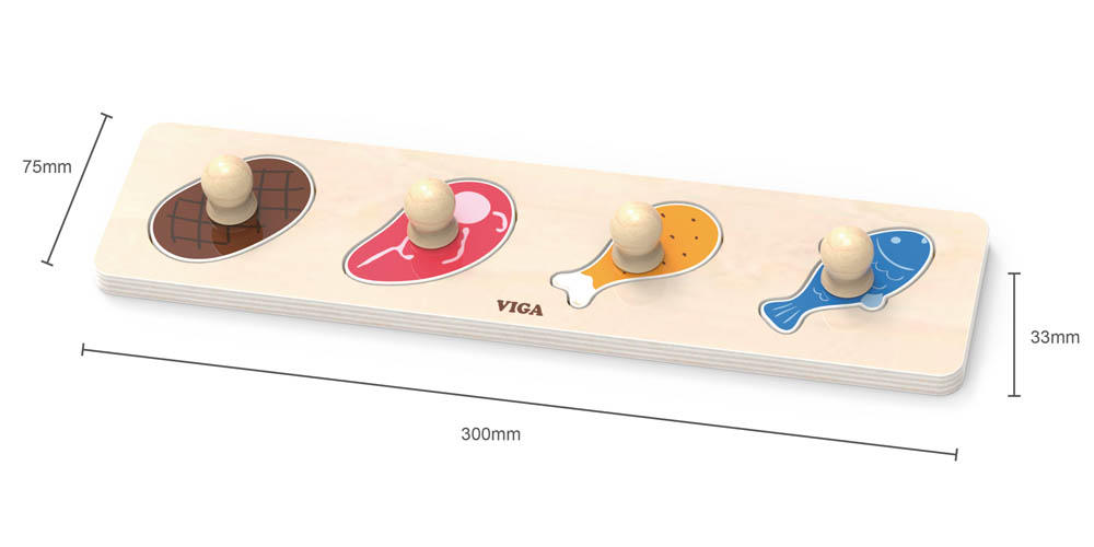 Viga - Flat Puzzle - Meat & Fish