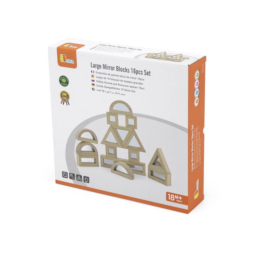 Viga - Large Mirror Blocks 16Pcs Set
