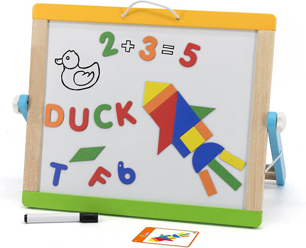 Viga - Magnetic Dry Erase And Chalk Board W/Accessories