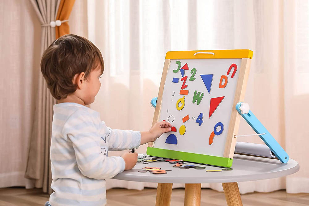 Viga - Magnetic Dry Erase And Chalk Board W/Accessories