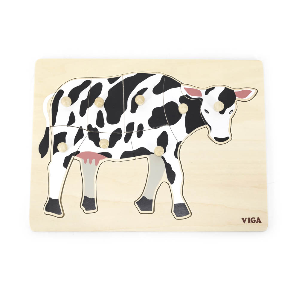 Viga - Montessori Puzzle Cow