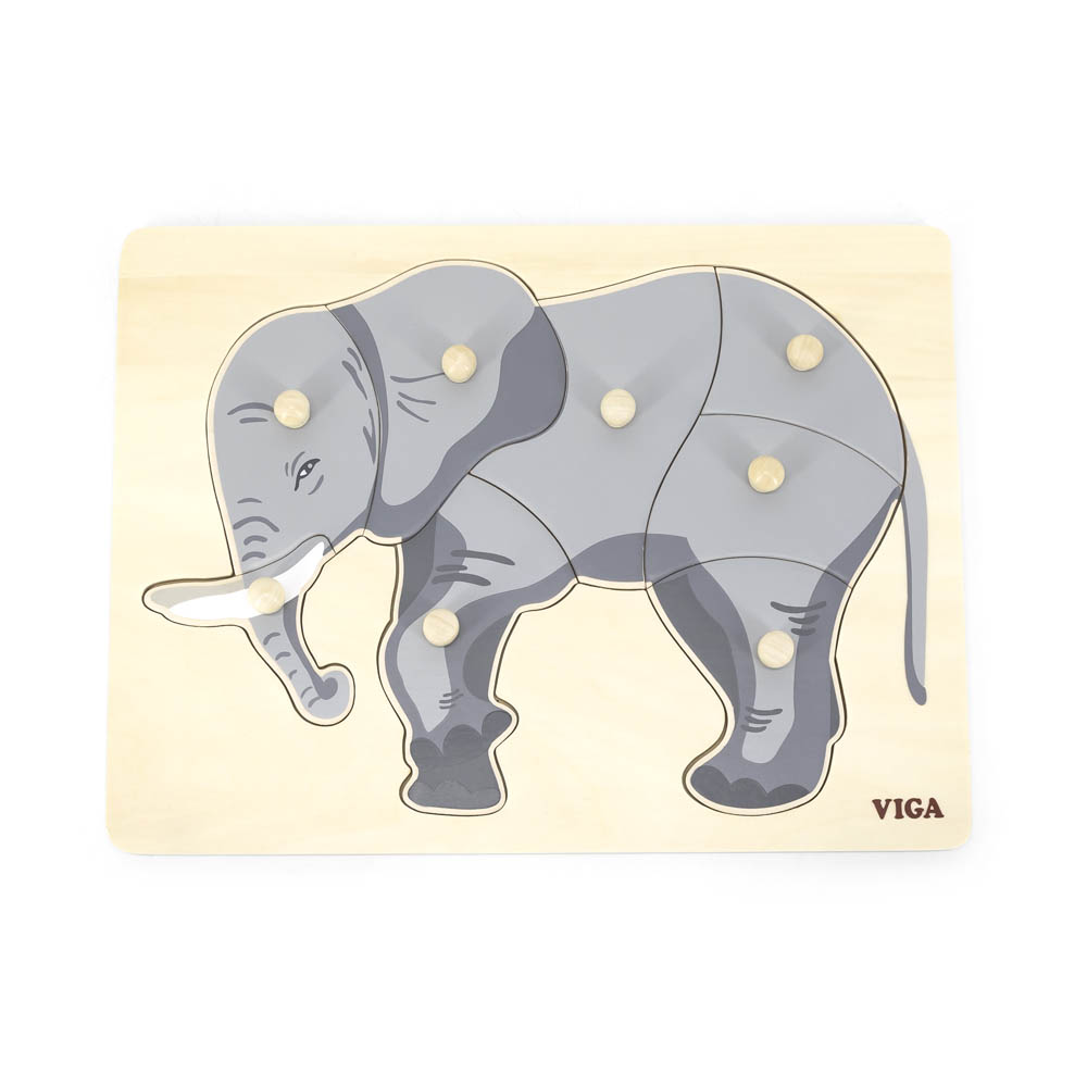 Viga - Montessori Puzzle Elephant