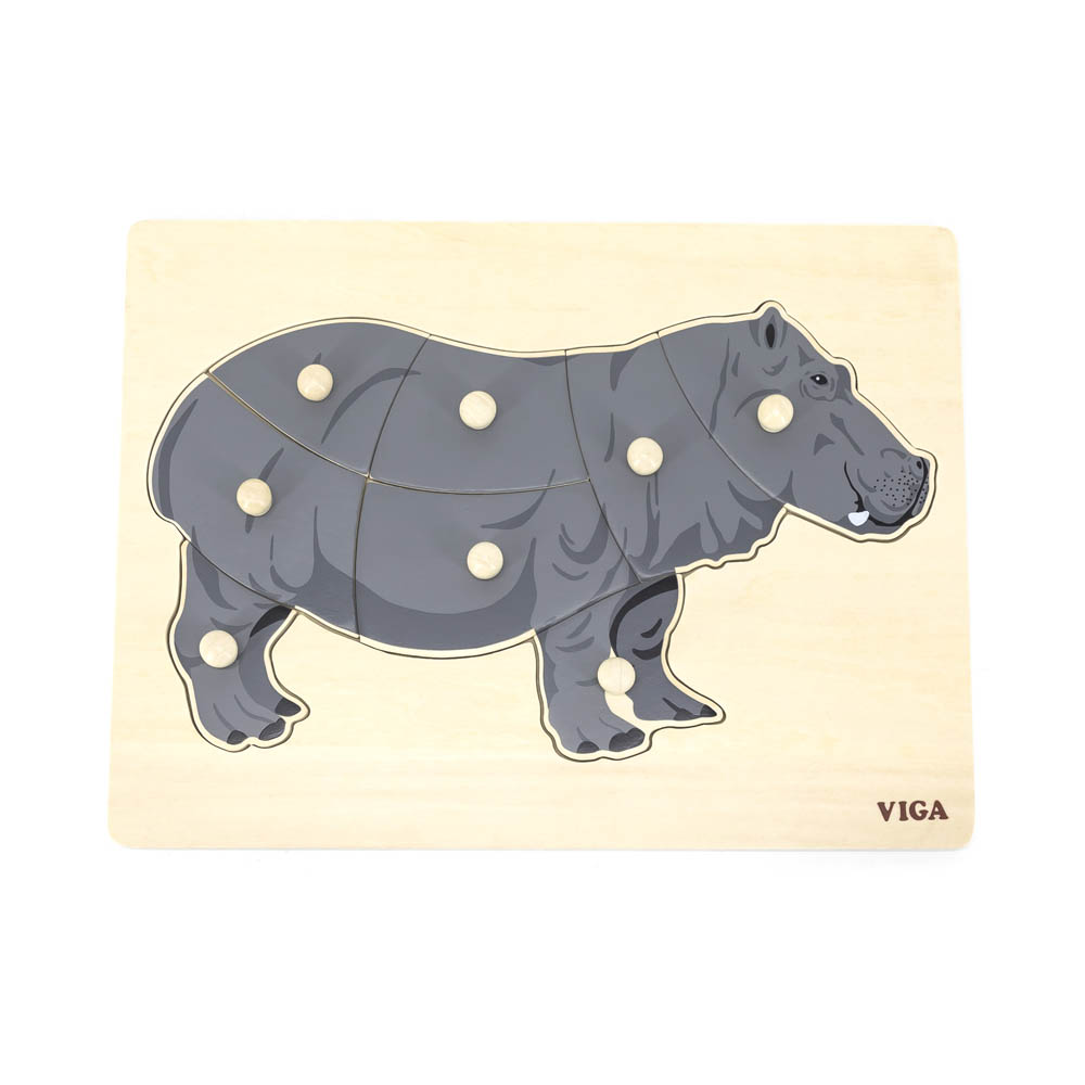 Viga - Montessori Puzzle Hippo