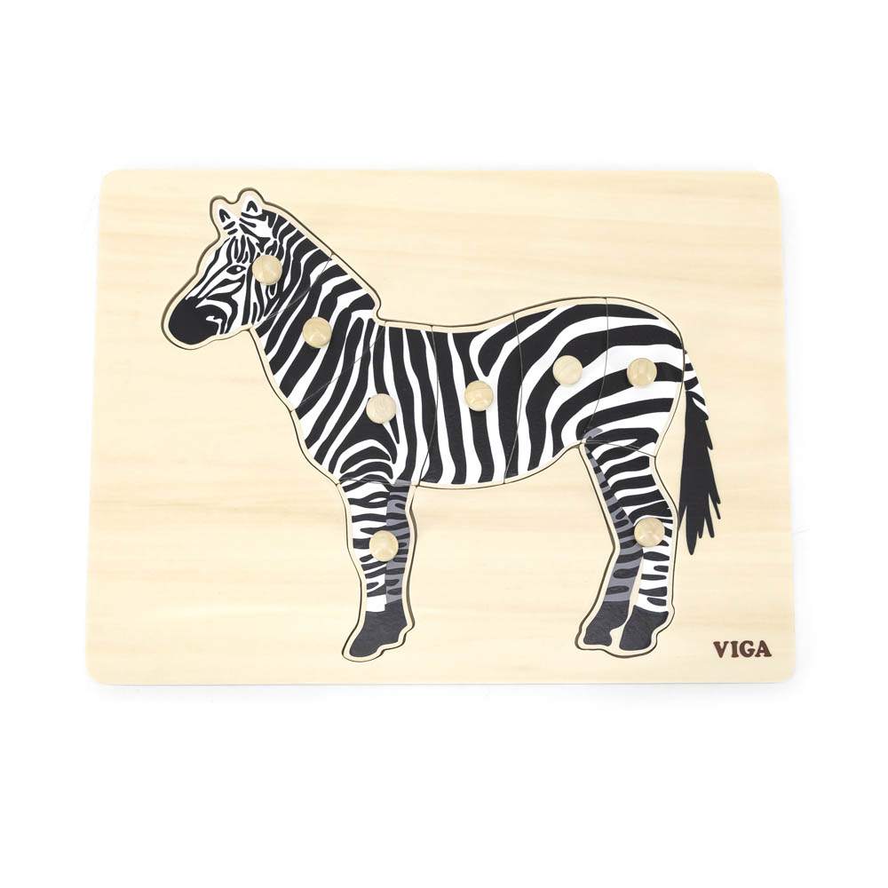 Viga - Montessori Puzzle Zebra