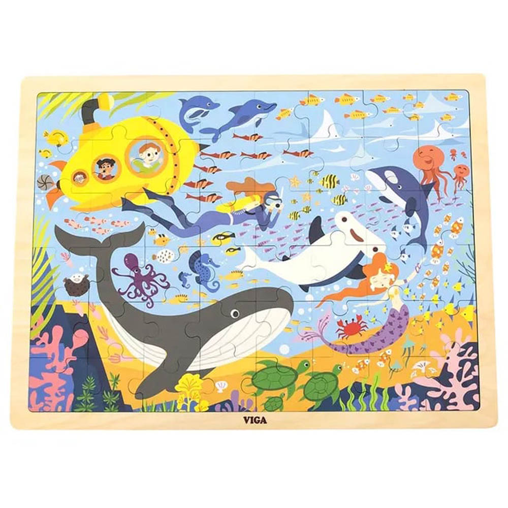 Viga - Wooden 48 Pcs Puzzle - Sea Life