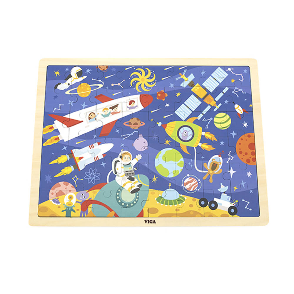 Viga - Wooden 48 Pcs Puzzle - Space