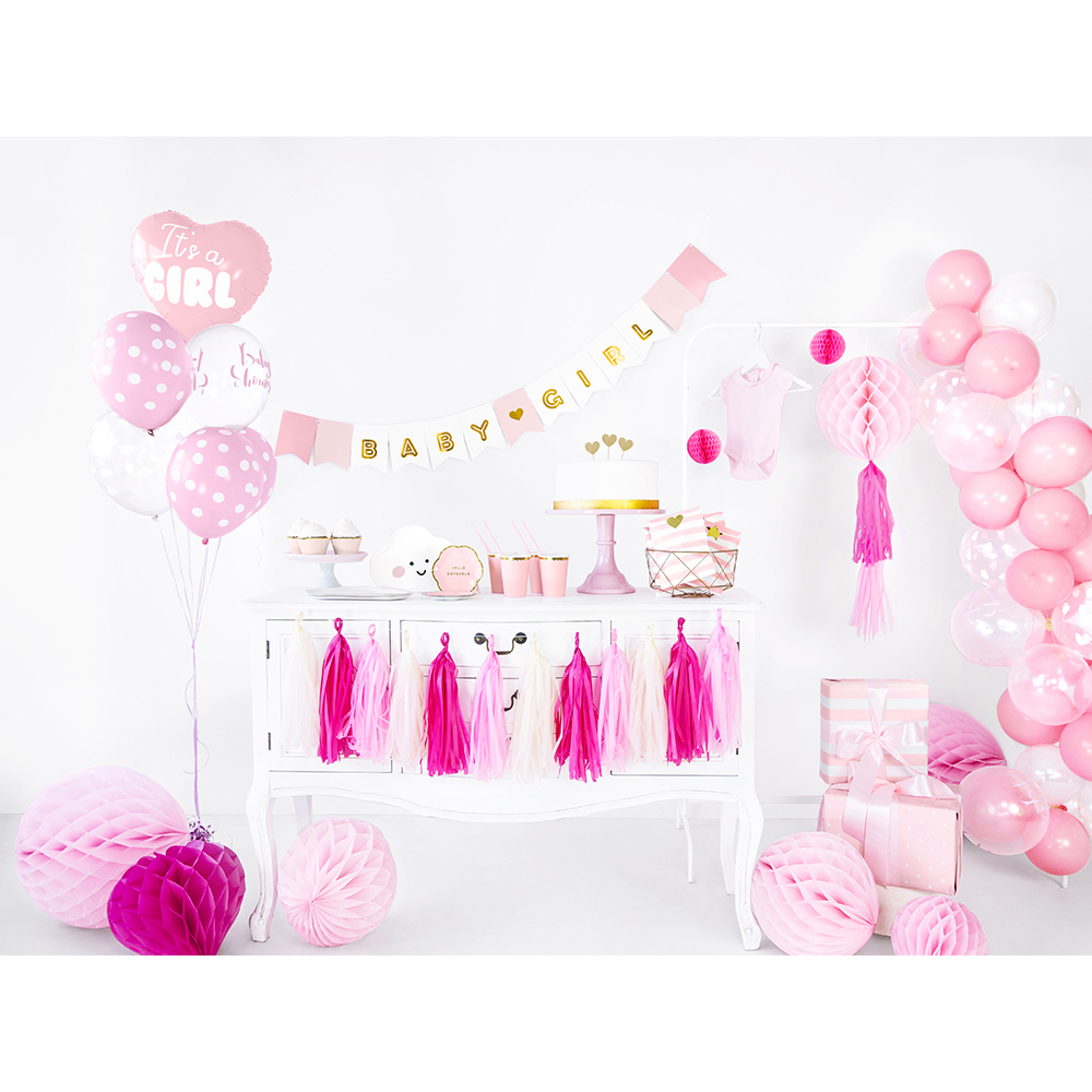 Party Deco - Foil Balloon Heart - It's a girl - 45cm - light pink