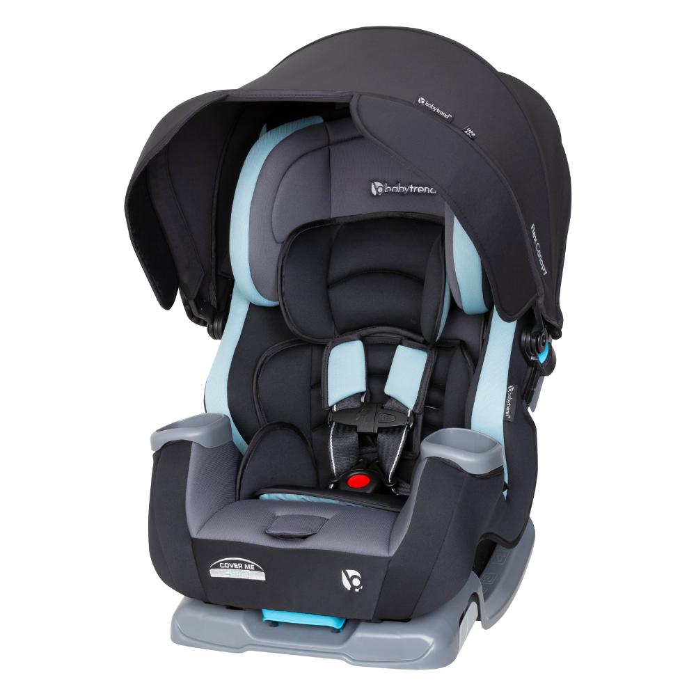 Babytrend Cover Me 4-In-1 Convertible Car Seat - Desert Blue, UPF 50+ Canopy, Side Visors, 0m+, Fits 3 Across