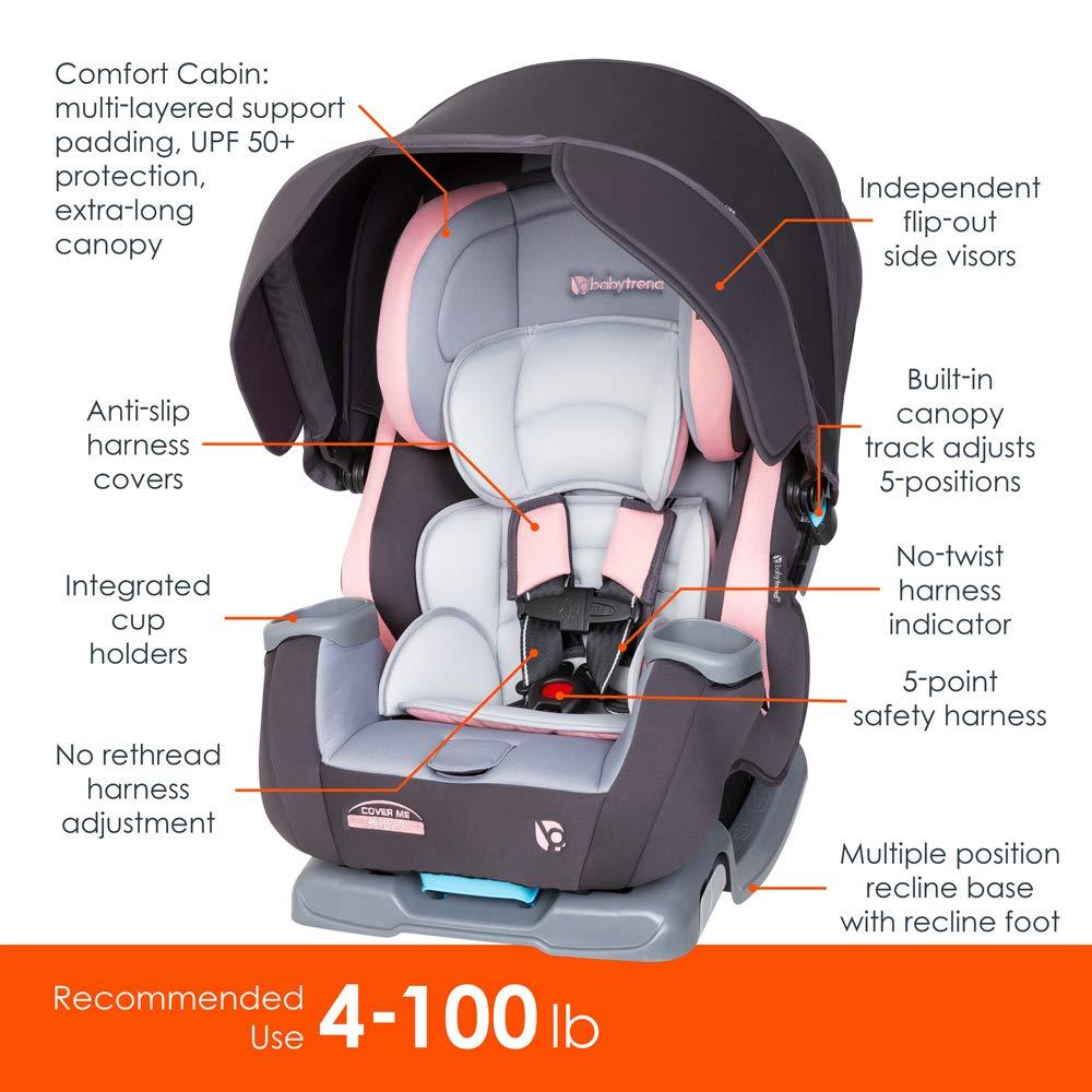 Babytrend - Cover Me 4-in-1 Convertible Car Seat Pink