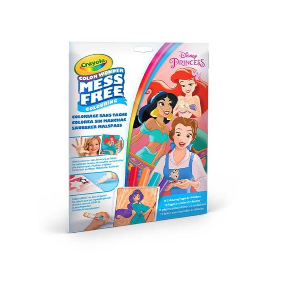 Crayola - Color Wonder Set Disney Princess Coloring Book - 4 Markers