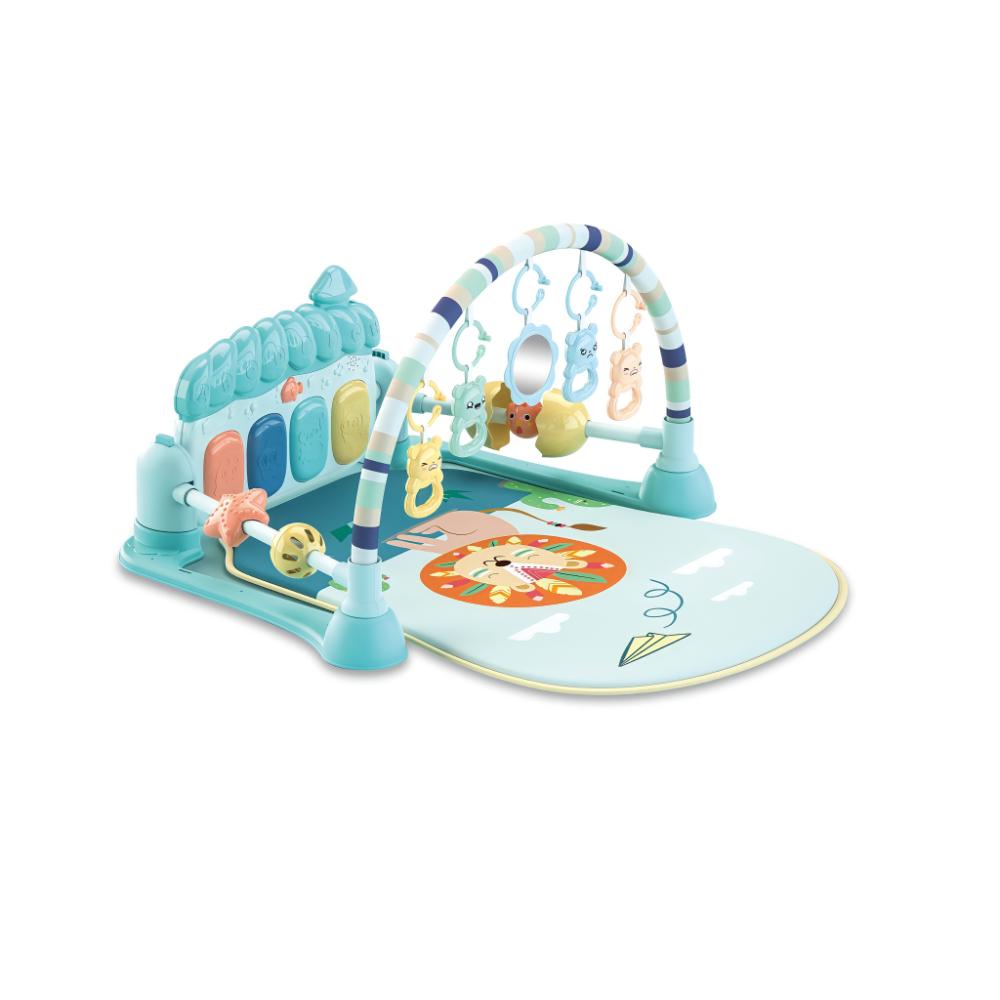 Factory Price -Hayley Baby Activity Play Mat W/ Baby Fitness Pedal Piano- Blue