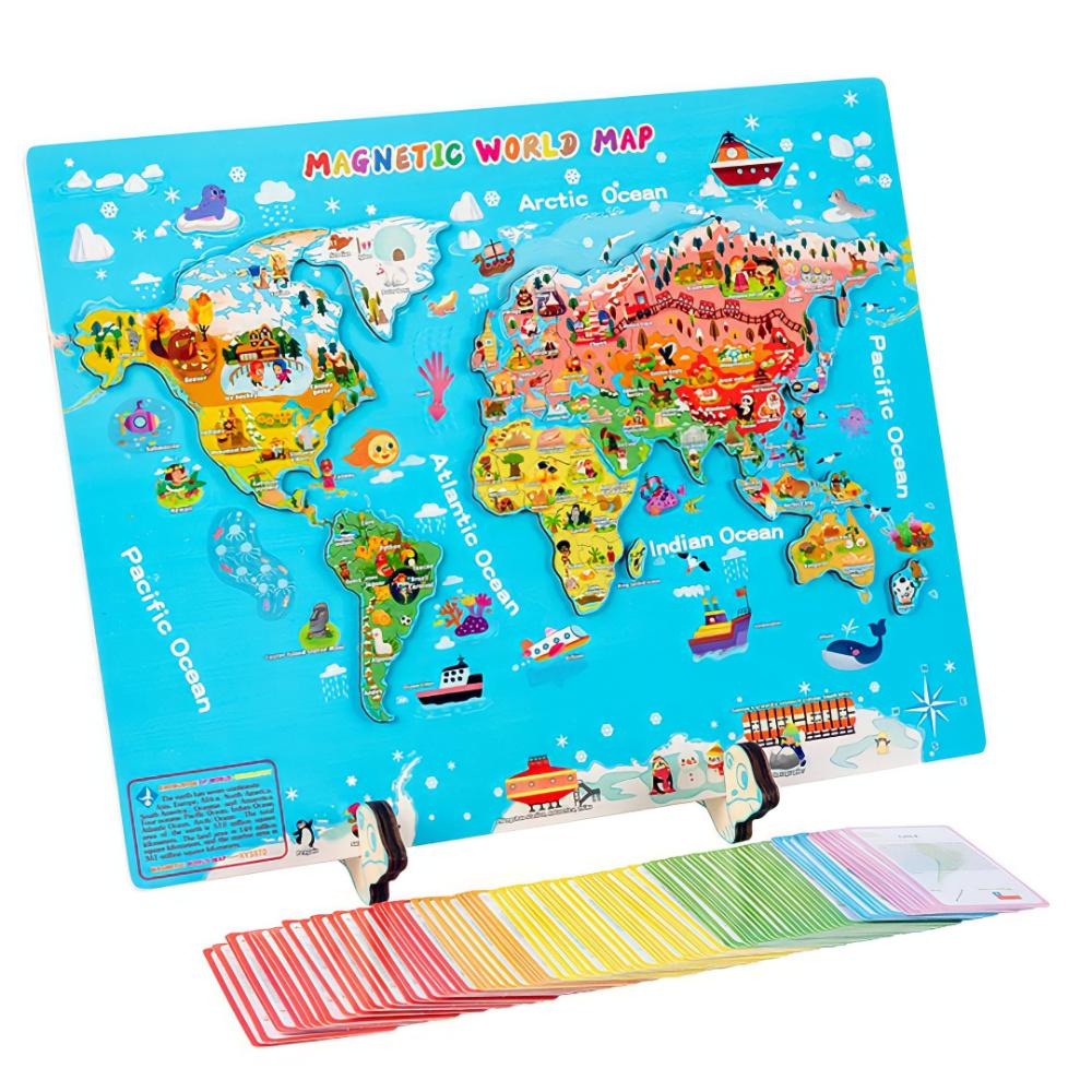 Factory Price - Jim Magnetic World Map Jigsaw Puzzle