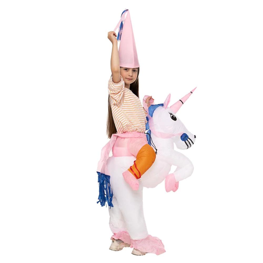 Factory Price - Little Princess Inflatable Unicorn Costume For Kids - Pink