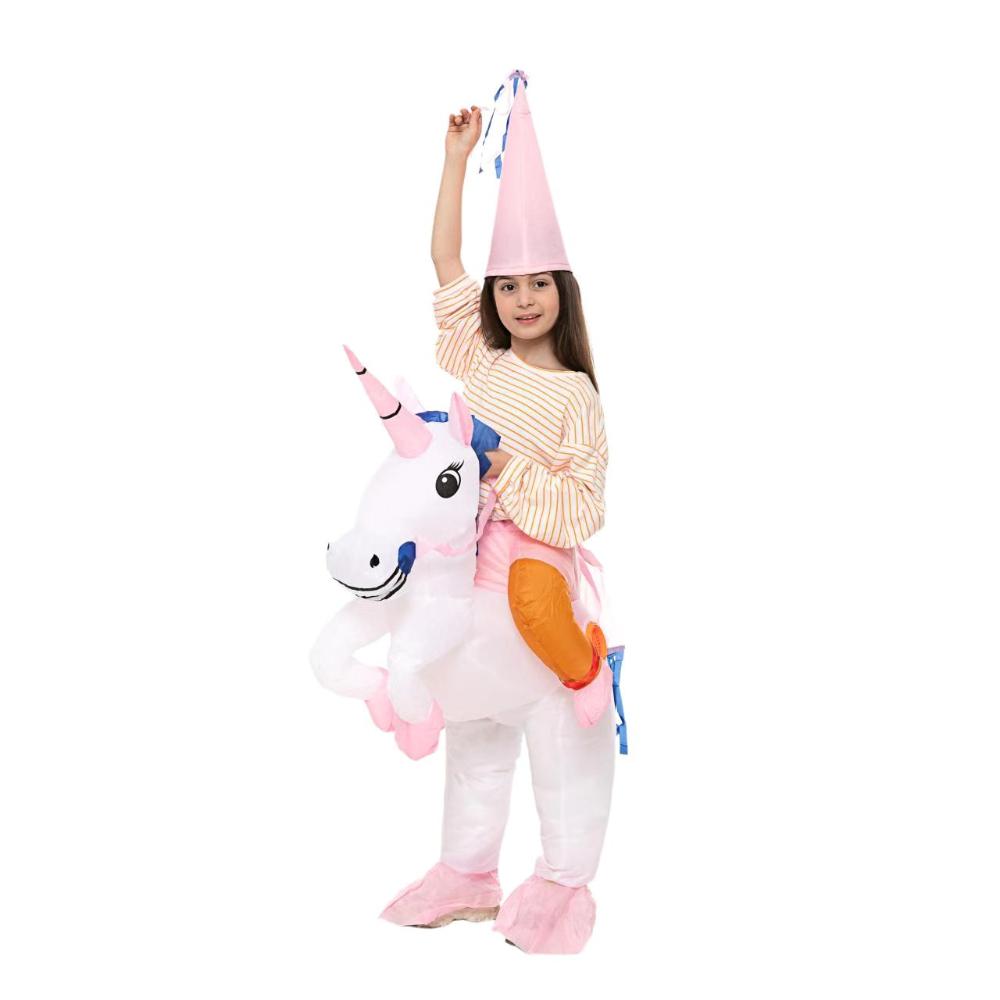 Factory Price - Little Princess Inflatable Unicorn Costume For Kids - Pink